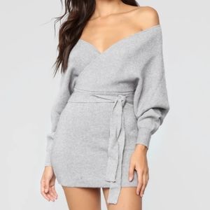 NWT Sweater dress - FashionNova gray - S